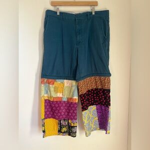 City Streets Patchwork Zip Off Pants